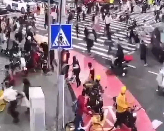 A Chinese man drove his car into a crowd of people