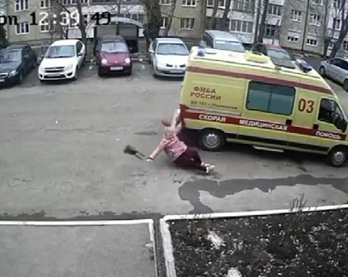 Ambulance ran into a pensioner