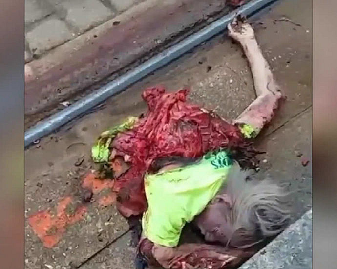 Elderly man hit by tram
