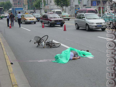 Death of the cyclist. Lethal outcome