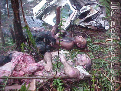 The corpses of the crash in Brazil
