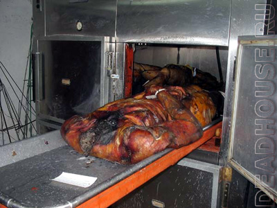 Headless corpse in the morgue
