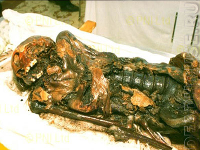Mummy. This body lay in the ground for 2500 years