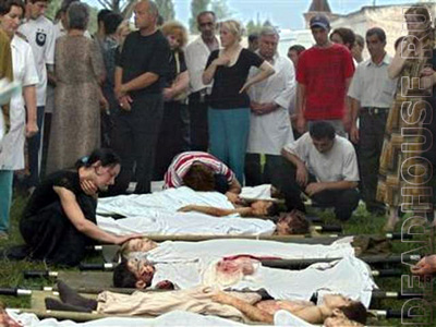 Beslan. Corpses of children