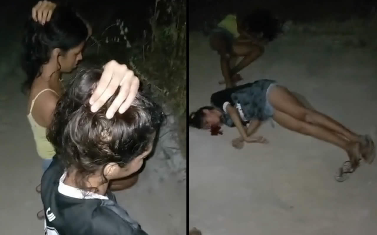 Execution of girls. Shot in the back of the head. Videos Brazil