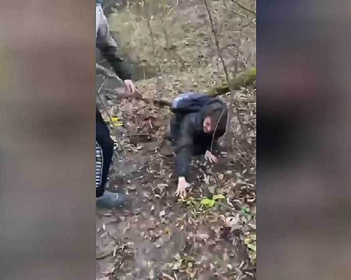 Drug courier's hands are smashed with a stone