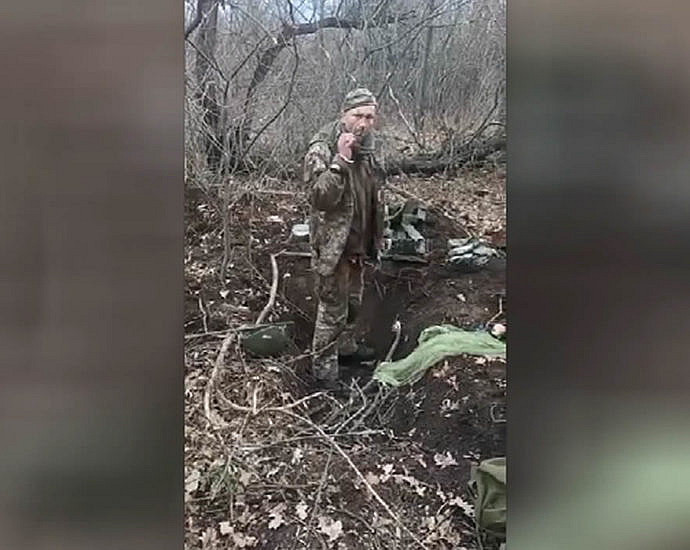 The murder of a Ukrainian soldier. 'Glory to Ukraine!'
