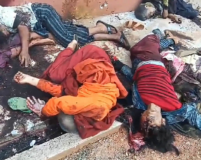 Killing civilians. Myanmar