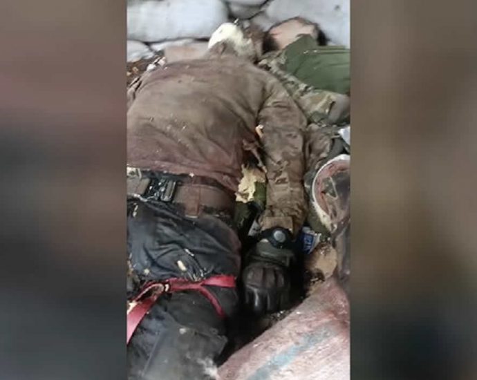 Corpses of Russian soldiers