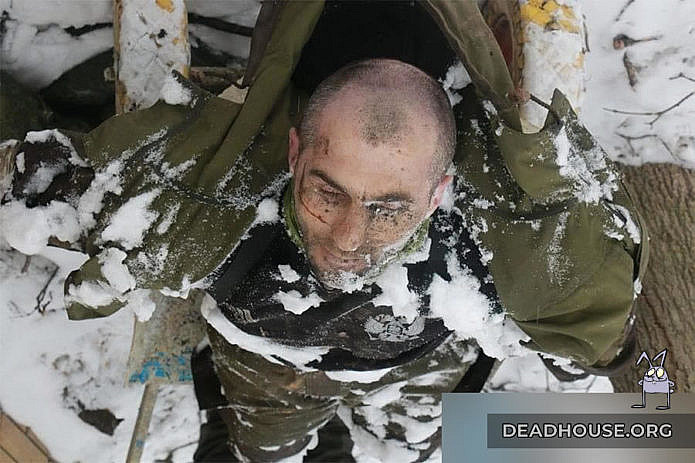 The corpse of a Russian military