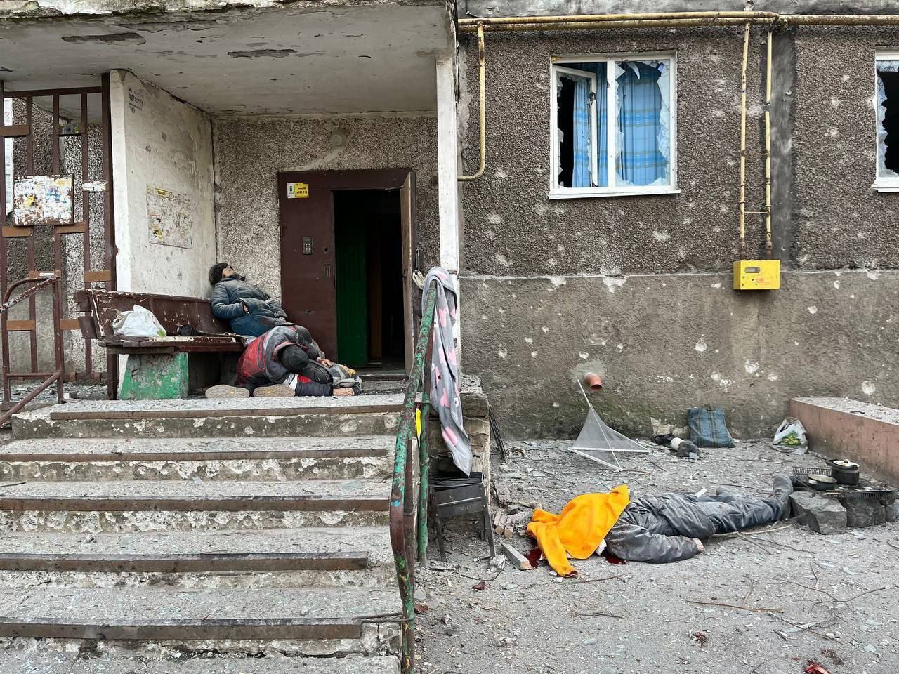 The corpses of civilians. Mariupol