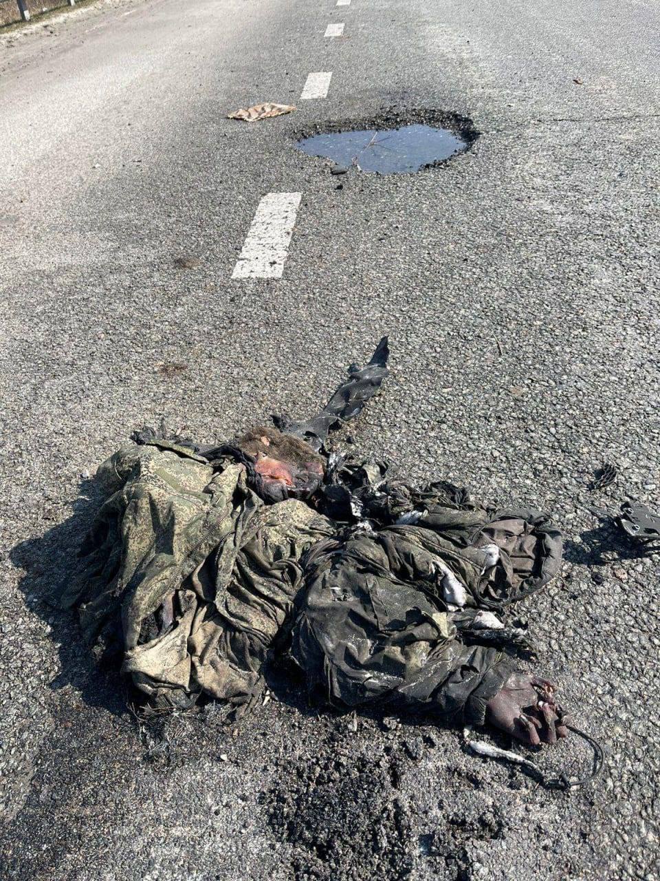 Unidentified remains in Russian military uniform