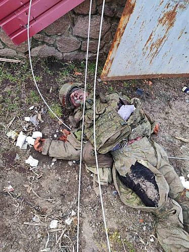 Corpse of a young Russian soldier