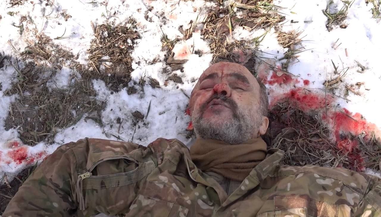 The corpse of a soldier of the Armed Forces of Ukraine