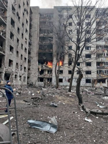Chernigov. Destruction after bombing