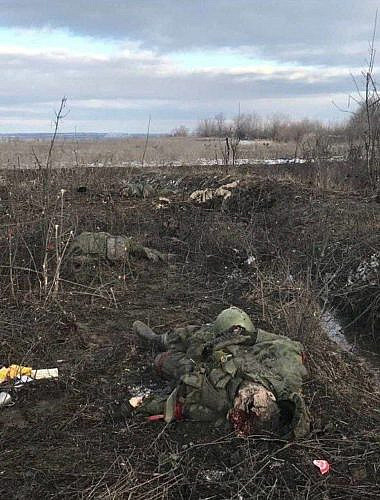 Corpses of Russian soldiers