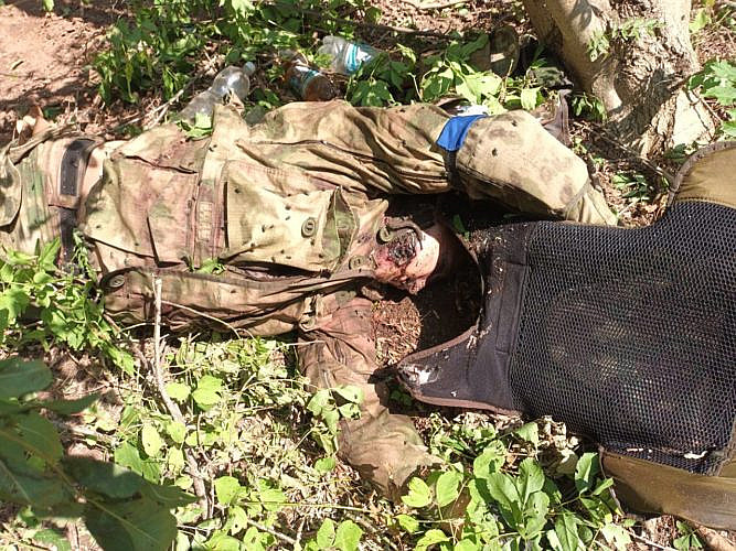 Dead Ukrainian soldier