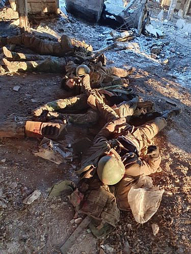 Corpses of Russian soldiers